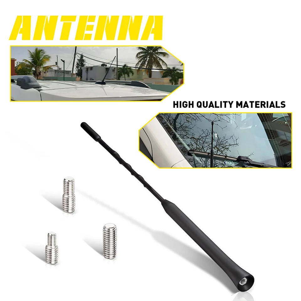 Mástil de antena de aluminio negro corto de 9" AM/FM para TOYOTA TACOMA 1995-2016 envío gratuito Foto 1 de 4