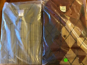 Camisa Haband Retro Años 70 Bowling Manga Larga Con Botones S Pequeña NUEVA Lote de 2 - Imagen 1 de 9