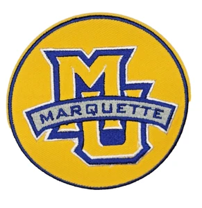 Parche bordado de hierro/coser con logotipo del equipo universitario Marquette de 3 pulgadas - Imagen 1 de 3