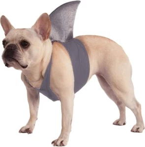 Shark Fin Dog Costume Pet S/M Small Medium Gray Silver Cute Funny Dolphin NEW - Picture 1 of 4