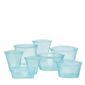 8X Reusable Silicone Food Storage Bags Containers 3 Cups, 3 Dishes & 2 Bags - Picture 1 of 5