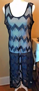 PACIFIC BEACH Badeanzug Coverup schwarz bodenlang lang Maxi Tank Kleid XL Spitze - Bild 1 von 10