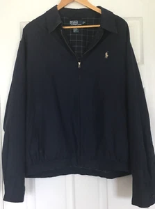 Polo Ralph Lauren Golf Men’s XL Windbreaker Jacket Harrington Bi-Swing Navy VTG - Picture 1 of 10