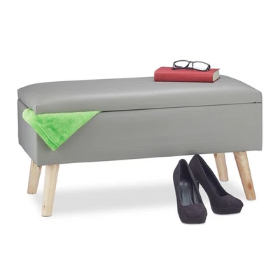 Sitzbank mit stauraum Polsterbank Truhenbank Schuhbank 120 kg 5 cm Sitztruhe - Bild 1 von 4