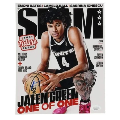 Jalen Green Signed Autograph Slam Magazine Houston Rockets JSA# AB81816 - Image 1 of 3