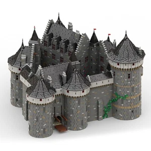 modubrix Mocs Building Block Saline-en-Breizh Medieval Castle Set Bricks Toy Kit - Picture 1 of 8