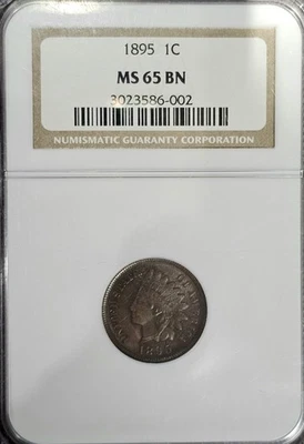 1895 1c Indian Head Small Cent - NGC MS 65 BN - Eye Appeal! - Image 1 of 2