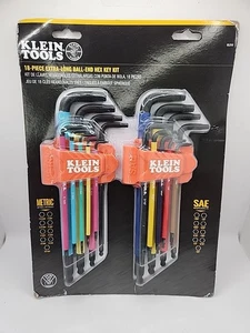 NUOVO Klein Tools BLS18 Set di chiavi esagonali con codice colore, SAE e metriche, 18 pezzi - Foto 1 di 6