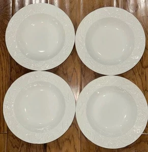 Set 4 MIKASA dessert fruit Large Rim bowls Bowl English Countryside White DP900 - Picture 1 of 19