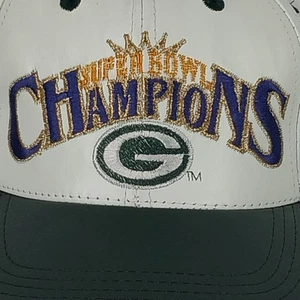 Sombrero de Cuero Green Bay Packers Snapback Super Bowl Campeón I, II, XXXI De Colección - Imagen 1 de 11