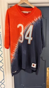 Walter Payton Chicago Bears Mitchell & Ness NFL XL XLarge Shirt Dip Dye #34 - Picture 1 of 16