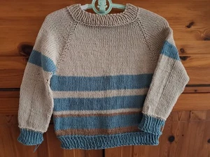 Kinder Strickpullover/Pulli Handarbeit 104 Neu! UNIKAT - Bild 1 von 2