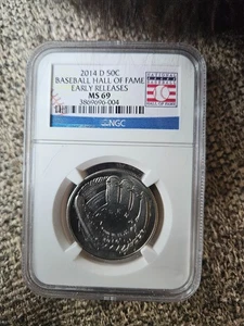 2014-D Baseball Hall of Fame Commemorative Clad Half Dollar NGC - Picture 1 of 2