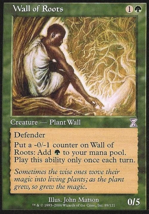 Wall of Roots -Foil Medium Play MTG Time Spiral Time Shifted - Image 1 of 1