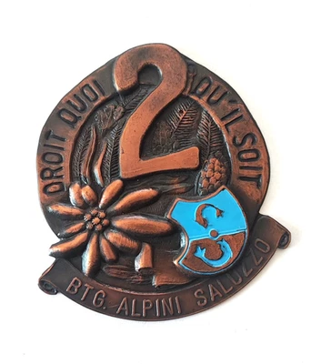 PLACCA PER CREST 2° BATTAGLIONE ALPINI SALUZZO BRIGATA TAURINENSE - Immagine 1 di 3