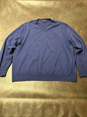 Suéter Pullover Lands’ End Hombre XL 100% Cachemira Cuello en V. ¡Envío gratis! Foto 1 de 4