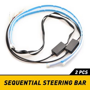 Car White Amber Switchback LED Sequential Steering Strip Turn Signal Light Bar - Bild 1 von 14