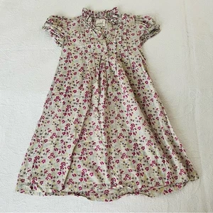 NWOT Peek Floral Girls dress Grey cottagecore Ruffle pleats M 6-7 - Picture 1 of 3