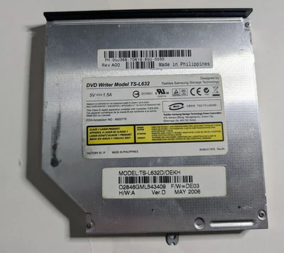 Unidad óptica TSST (Toshiba Samsung) grabadora de DVD IDE Dell TS-L632D / DEKH Foto 1 de 2