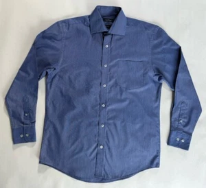 Mens TAYLOR & WRIGHT Long Sleeve Pinstriped Smart Shirt wt Pocket Nk15Ch40” Blue - Picture 1 of 8