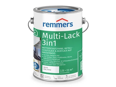 Remmers Multi Lack 3in1 2,5 l Metallschutz Deckfarbe PVC - Bild 1 von 2