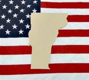 Wood Vermont Shape, State Cutout, MDF Wood Cutout, Wooden Paintable Craft - Picture 1 of 1