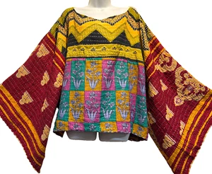 Neu mit Etikett FUNKY STUFF Boho Hippie Vintage gesteppt Baumwolle Kantha TUNIKA TOP 3X kostenloser Versand - Bild 1 von 6