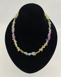 COLLAR MULTI CRISTAL CHIP CUENTAS 18" TEÑIDO Moda Destacado Curación NIÑOS - Imagen 1 de 2