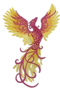 Parche de hierro/costura bordado personalizado Phoenix Ascends Dragons [6,8"" x 9,69""] - Imagen 1 de 1