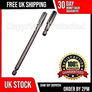 2PC DRILL BIT HOLDER SET OF LONG MAGNETIC HEX HEXAGONAL QUICK CHANGE SCREWDRIVER - Picture 1 of 4