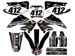 2002-2003 CR 125 R PODIUM Black Senge Graphics Kit Compatible with Honda - Imagen 1 de 10