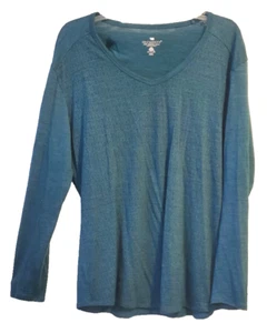 SEGMENTS Ltwght 100% Merino Wool Knit Shirt XXL Dark Teal, LngSl, Mach Wash, exc - Picture 1 of 4