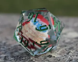 Dragon's Safe Santa Jumbo D20 33m Tabletop Gaming DND RPG Polyhedral Dice - Picture 1 of 8