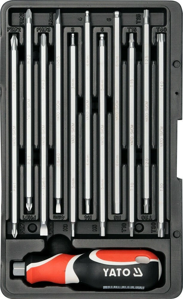 Magnetische Schraubendreher-Bits 10-teilig – 1/4" Sechskant, 100 Mm Lang, Schlitz/Kreuz/Sechskant Für Bohrmaschine & Akkuschrauber