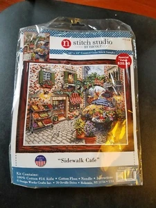 Design Works Stitch Studio # 2735ACM Sidewalk Cafe Cross Stitch Sampler Kit New - Picture 1 of 2