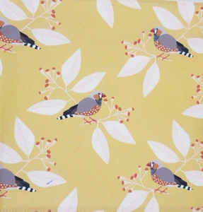 Handmade Decorative Table Runner Mustard Yellow Floral Bird Print 110cm x 32cm - Bild 1 von 16