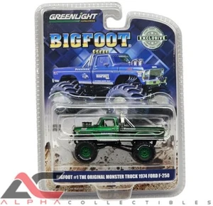 Camión monstruo Ford F-250 1974 Chase Greenlight 29934 1:64 Bigfoot #1 azul - Imagen 1 de 1