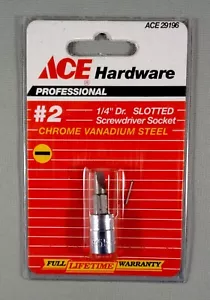 ACE Hardware #2 Slotted Screwdriver 1/4 in. Socket Drive NEW - Picture 1 of 2