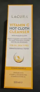 lacura vitamin c hot cloth cleanser 200ml and muslin cloth - Picture 1 of 1