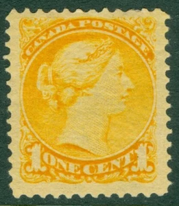 EDW1949SELL: CANADA 1886 Scott #35 Yellow. Sehr feine, neuwertige Original Kaugummi Katze 50€ - Bild 1 von 2