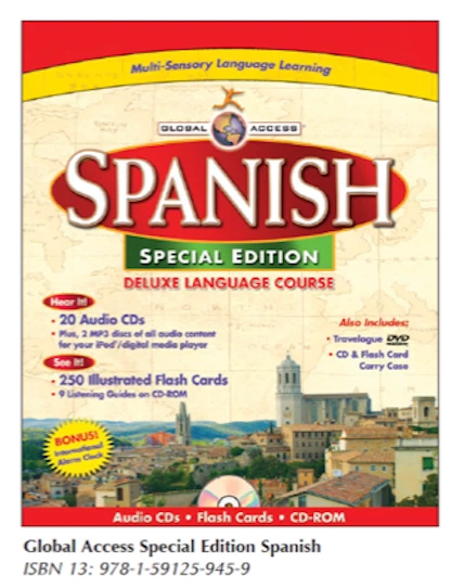 NEW Spanish 20 CD 3 Level Audio Program + Case + Flashcards from Penton Overseas - Image 1 of 4