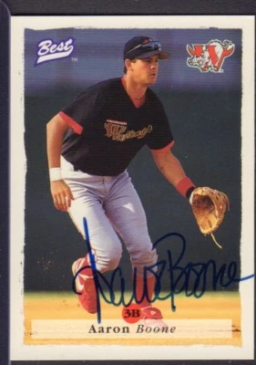 Aaron Boone Best Cards 1995  Signed Autographed 122718DBCD - Image 1 of 2