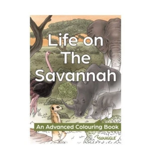 Individual Libro Vida en El Savannah, Avanzado Libro para Colorear - Imagen 1 de 4