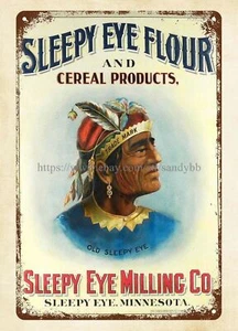 Sleepy Eye flour cereal products Milling Co. metal tin sign wall posters for - Bild 1 von 4