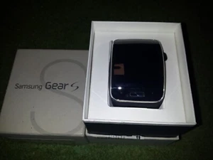 Samsung Galaxy Gear S SM-R750 gebogene AMOLED Smartwatch schwarz WLAN in OVP - Bild 1 von 3