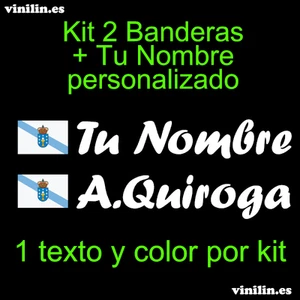 Pegatina Vinilo Bandera Galicia + Nombre Personalizado - Imagen 1 de 15