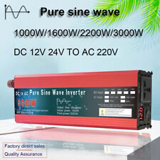 Inverter di potenza per auto 3000 W DC 12V a AC 220 V convertitore solare onda sinusoidale LCD UK