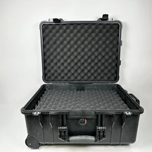 Pelican 1560 Hard Shell Case w/ Foam Inserts Extended Handle and Wheels - Picture 1 of 10