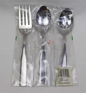 Vintage Reed & Barton FIDDLER II Stainless Serving Utensils Fork Spoons - Picture 1 of 14