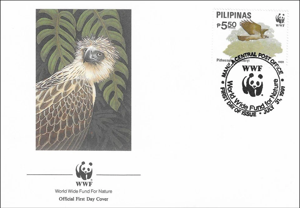Monkey-Eating Eagle Philippine Eagle Flying Philippines Mint FDC 1991 - Image 1 of 1